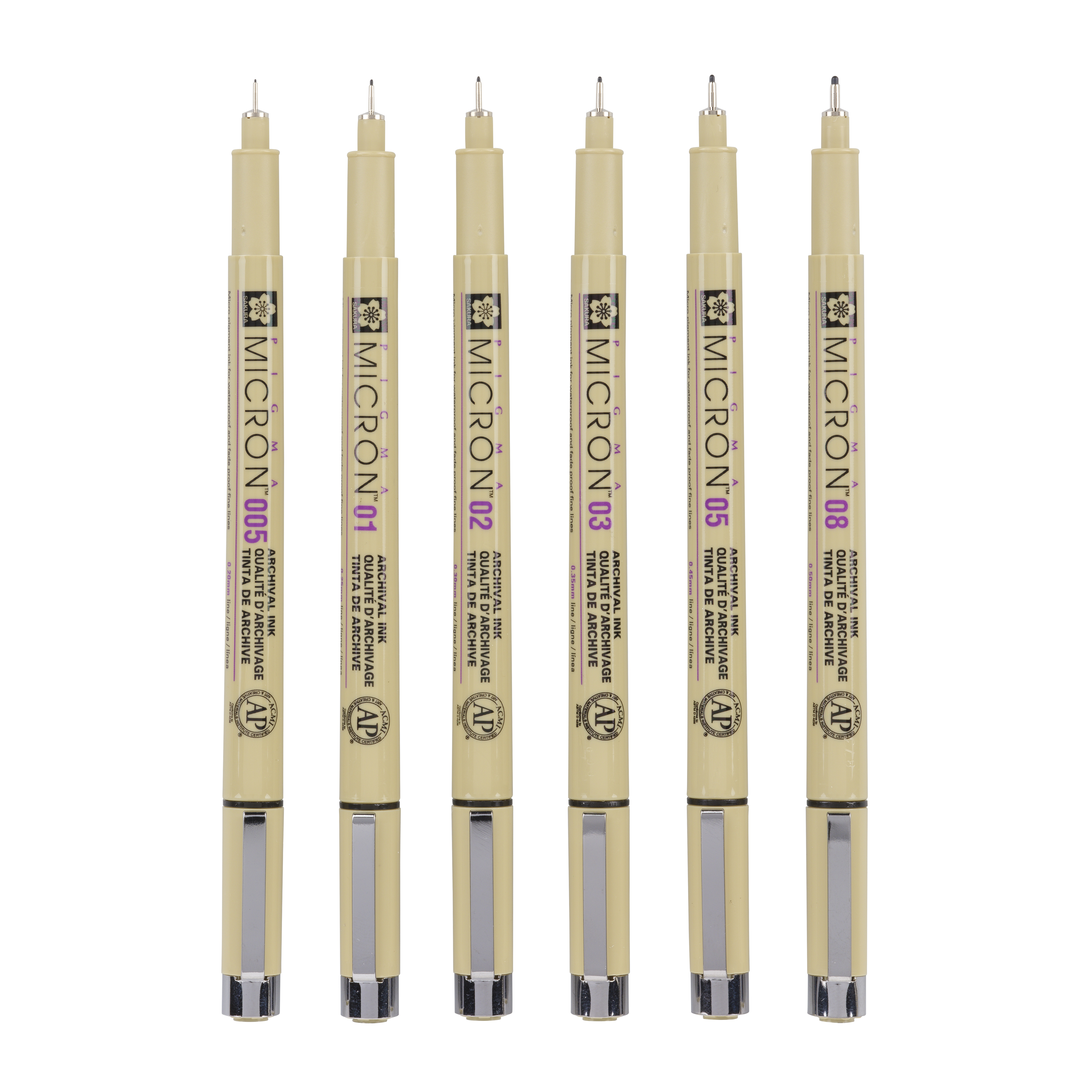 SAKURA Pigma Micron - 6er-Set schwarz
