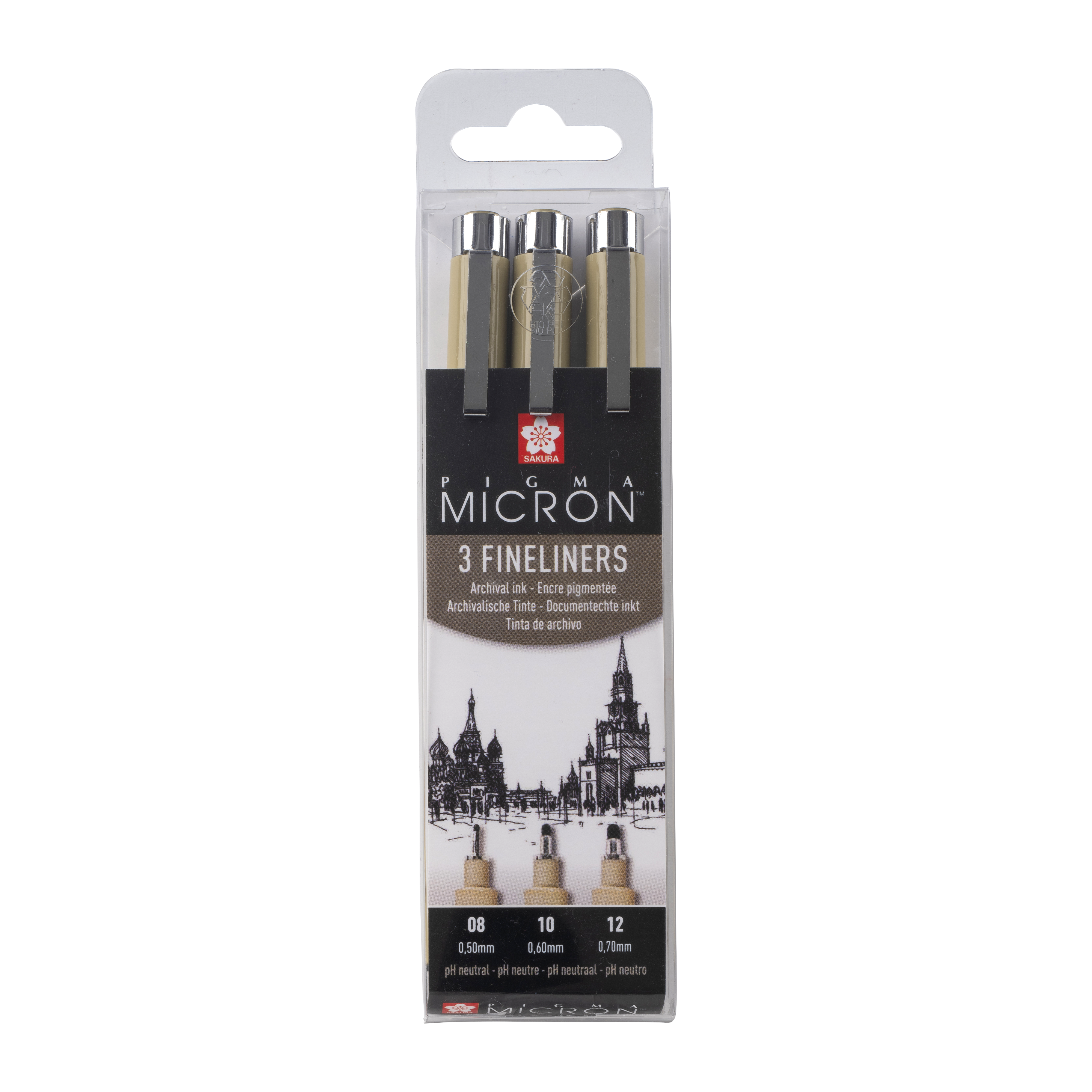 SAKURA Pigma Micron - 3er-Set schwarz