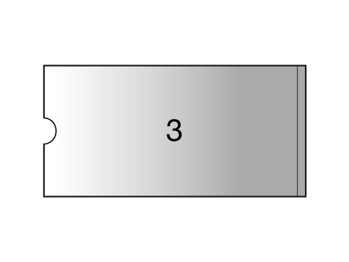 3L Porte-étiquettes - 75 x 150 