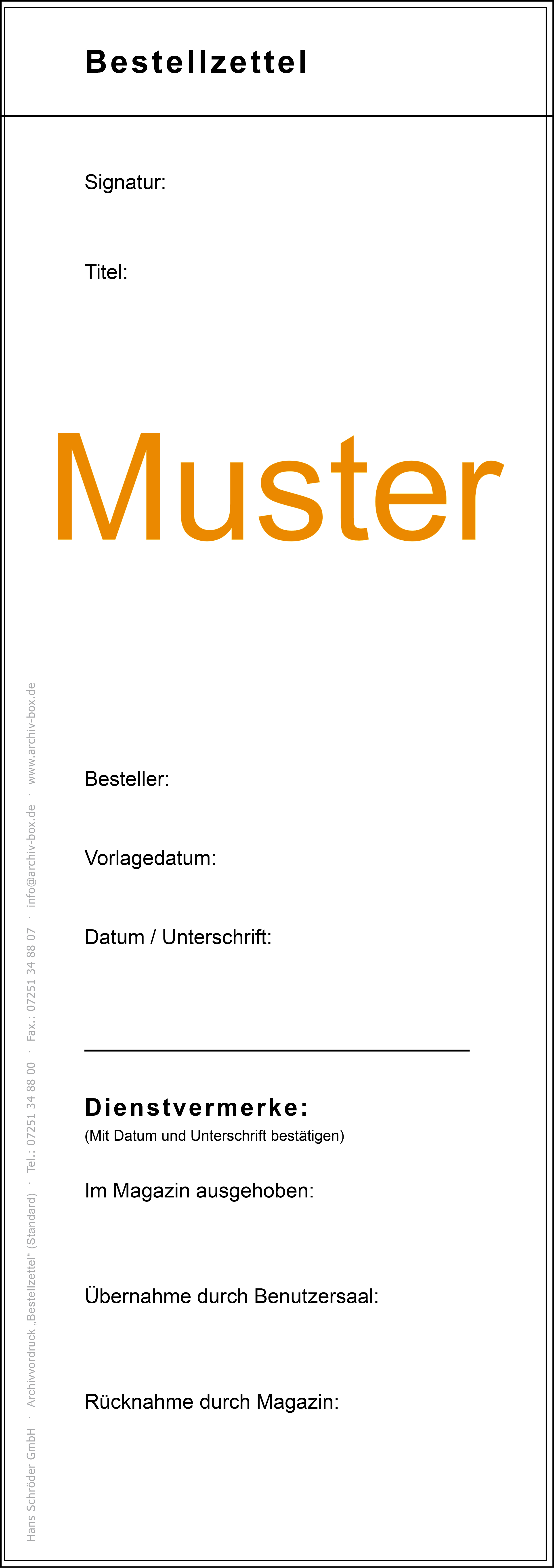 Bestellzettel (German)