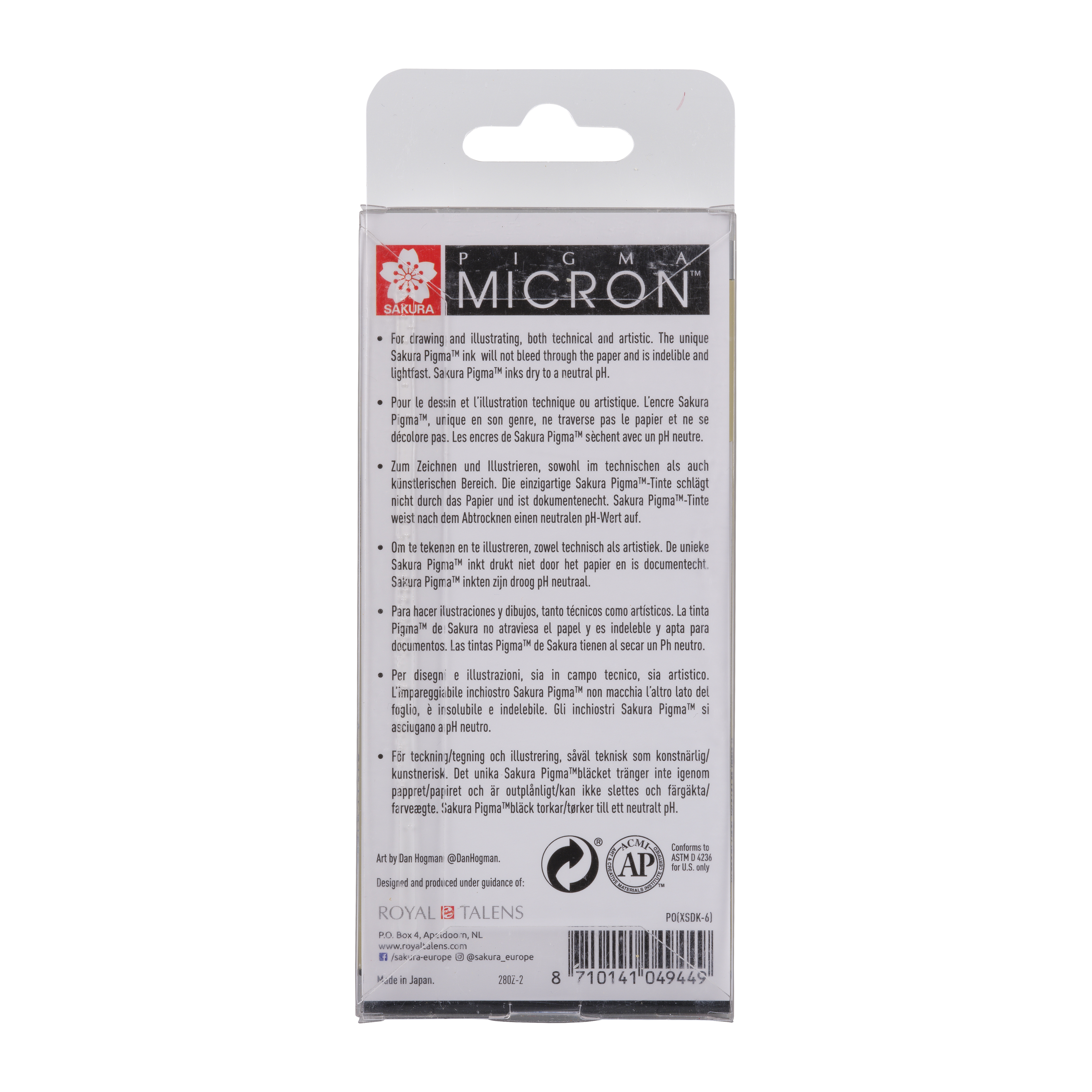 SAKURA Pigma Micron - 6er-Set schwarz