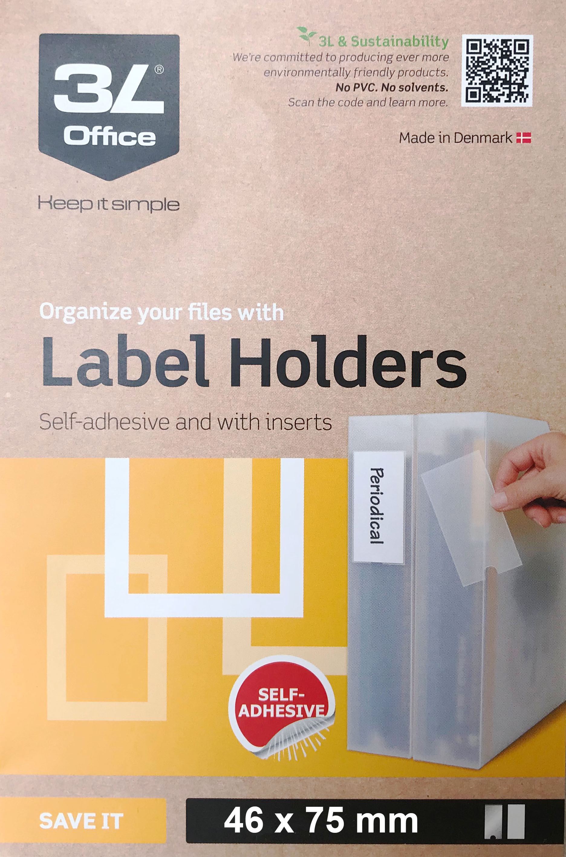 Self-adhesive Label Holders - 3L Office