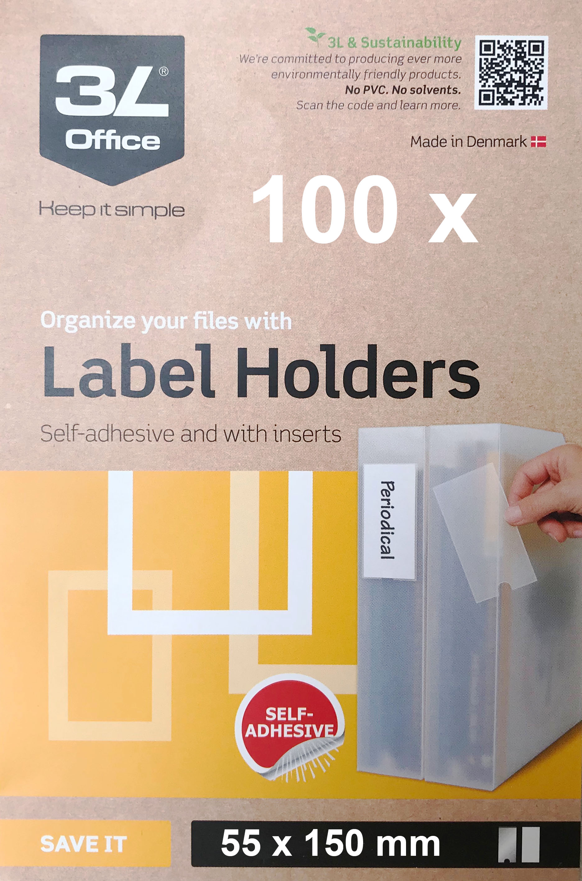 3L Label holders - 55 x 150 mm