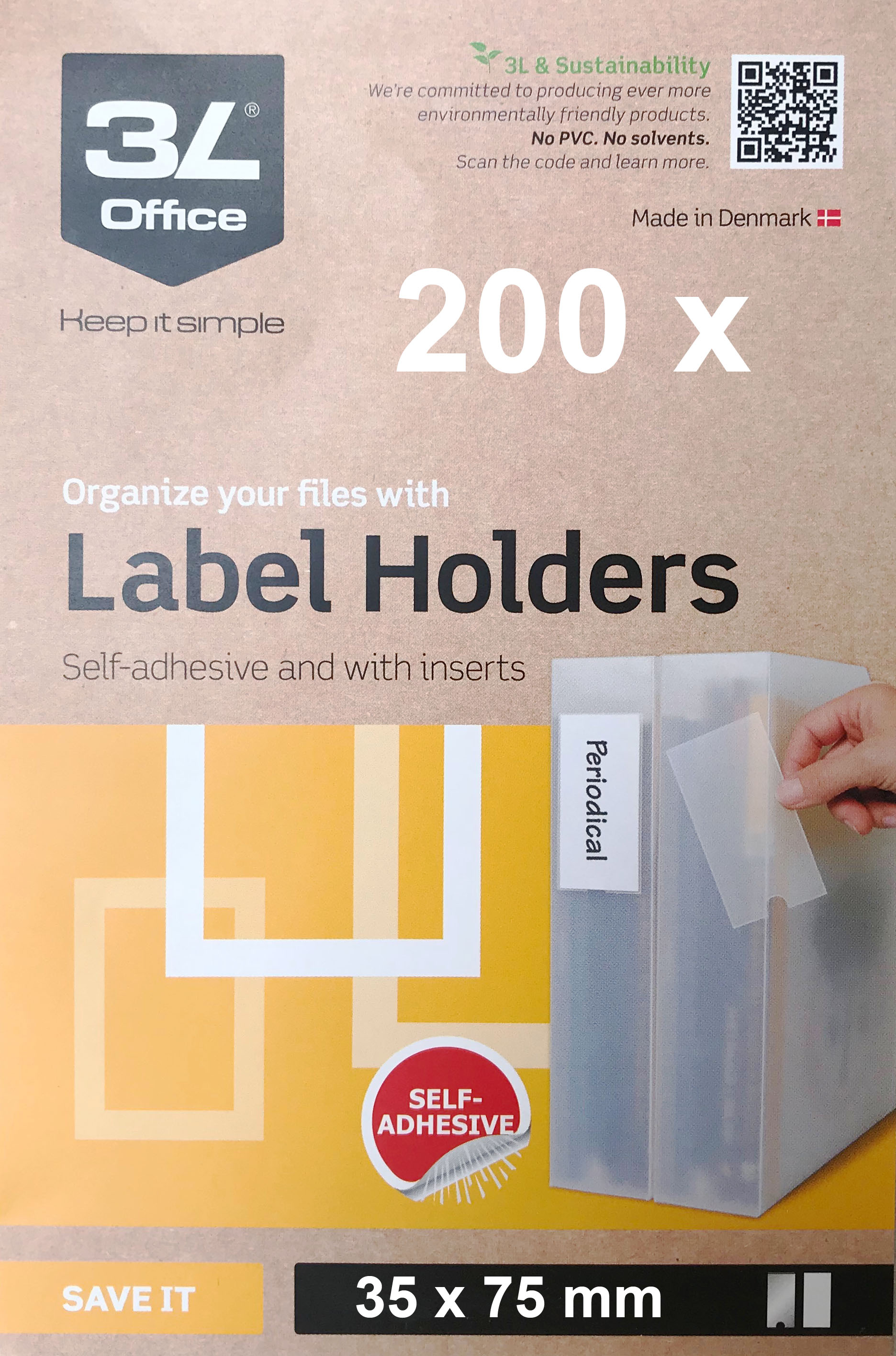 3L Label holders - 35 x 75 mm