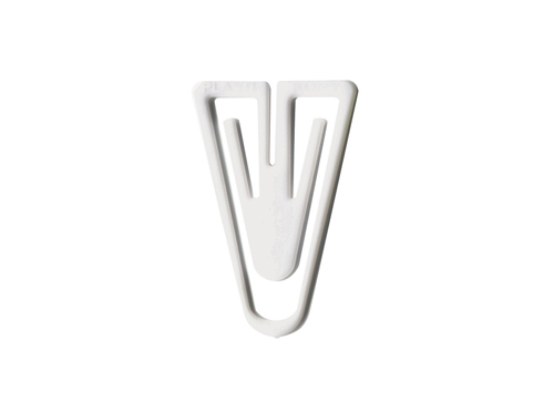 Laurel Büroklammern (Plastiklips), 25 mm, weiß