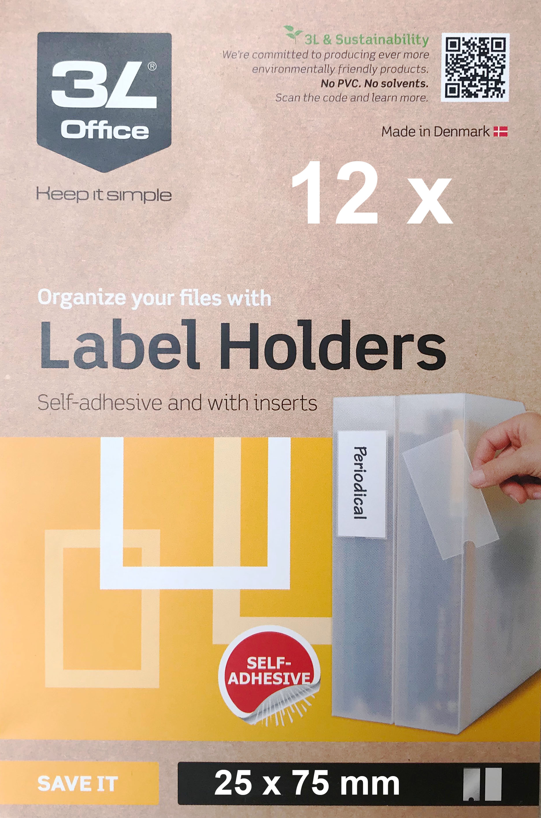 3L Label holders - 25 x 75 mm