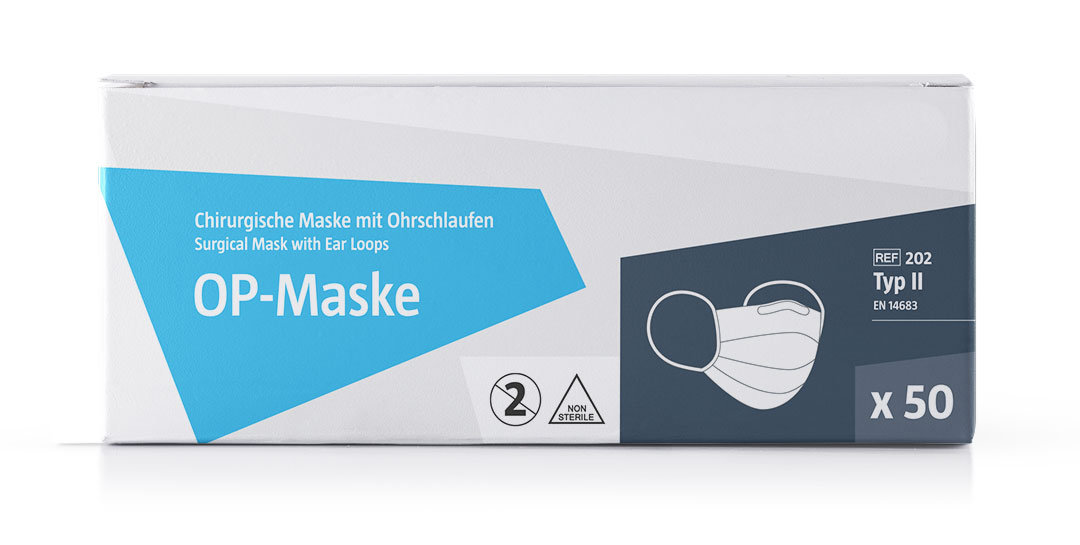 Surgical mask with ear loops